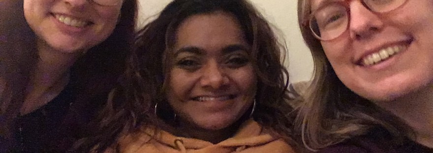 selfie van Eline, Chedda en Tamar