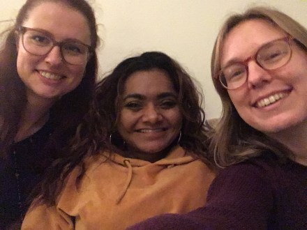 Selfie met Eline, Chedda en Tamar.