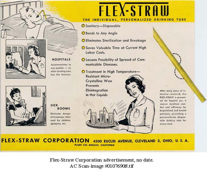 Advertentie van de flex-straw. In het transcript beschrijven we wat erop staat
